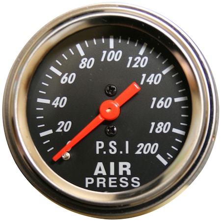 0-200psi Air Pressure Gauge, 2, Mechanical, Lighted